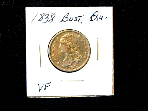 1838 Capped Bust Quarter dollar Cover