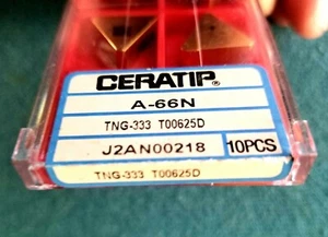 Kyocera Ceratip Keramikeinsätze TNGA-333 T00625D A-66N (10ER BOX) HERGESTELLT IN USA - Bild 1 von 3