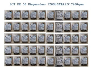 Lot de 50 x Disque dur 320G SATA 2.5'' occasion très bon état, testé et formaté - Photo 1/7