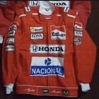 Ayrton Senna printed go kart jacket,