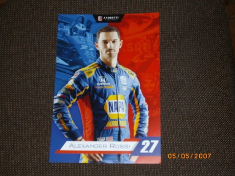 2019 ALEXANDER ROSSI #27 NAPA AUTO PARTS NTT INDY CAR SERIES POSTCARD Cover
