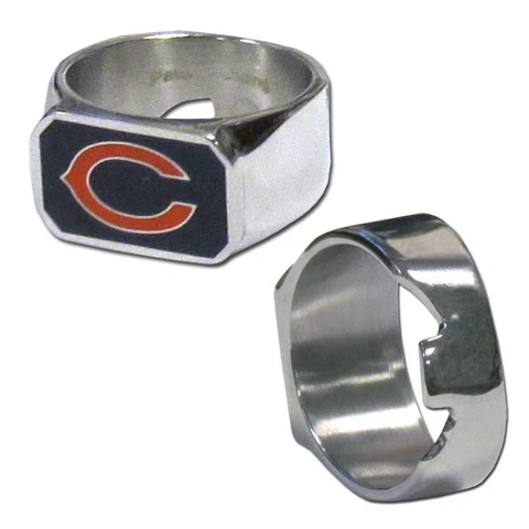 Chicago Bears Steel Ring Bottle Opener Size 12 - NFL Football Cover