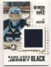 J.P. Anderson 09-10 In The Game Between the Pipes Game Used Jersey Black