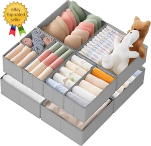 Drawer Organizer Clothes, 10 Pack Dresser Organizer for Baby Clothes, Underwear, - Picture 1 of 12