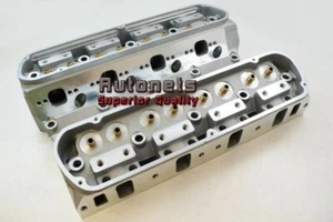 Par de culatas desnudas de aluminio Ford bloque pequeño enchufe recto SBF 64CC/185CC - Imagen 1 de 10