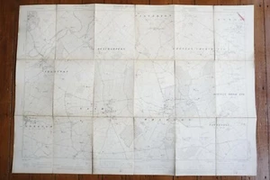 1900 Beachampton Whaddon Loughton Bucks Stanford Ordance Railway Linen Map - Picture 1 of 7
