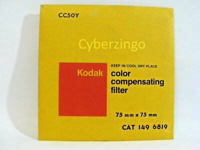 Kodak CC50Y 1496819 Color Compensating 75mm x 75mm Filter PREOWNED - Image 1 of 4