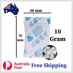 10 gram Reusable Silica Gel Packets Desiccant Moisture Absorber Packs FoodGrade - Picture 1 of 25