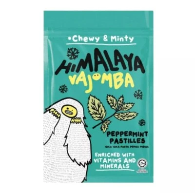 5 paquetes de pastillas de menta Vajomba del Himalaya 25 g - masticables y como nuevas Foto 1 de 4