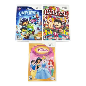 Carnival Games & Mini-Golf Disney Princess Disney Universe Nintendo Wii Lot - Picture 1 of 5