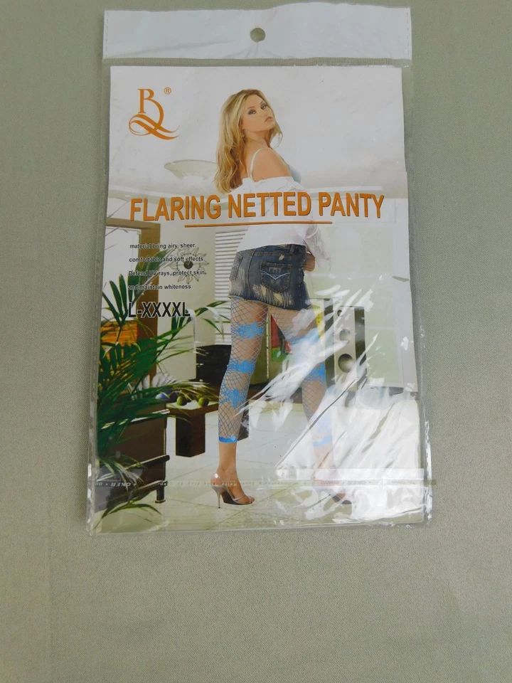 Braguita de red flaming - Medias de red recortadas sin pies NEGRAS grandes -4XL #5690 Foto 1 de 1