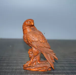 Old Collection Home Statue Huangyang Wooden Eagle Decoration Crafts - Picture 1 of 7