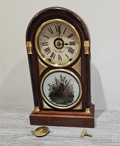 !RESTORED WORKING! ANTIQUE SETH THOMAS "CHICAGO" SHELF CLOCK 8 DAY MECHANICAL - Picture 1 of 11