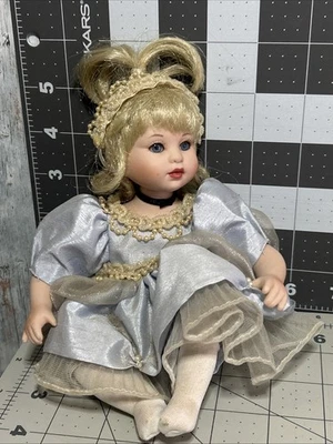 Marie Osmond Cinderella Tiny Tot Porcelain Doll. DOLL HAS STAINS AND SHOWS WEAR. - Image 1 of 4