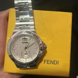 FENDI Dual Time Orogoli 1925 Roma Italy Swiss Made Stainless Mens Watch  - Picture 1 of 5