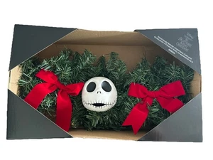 NIGHTMARE BEFORE CHRISTMAS GARLAND JACK SKELLINGTON LIGHT UP 3 Face - Picture 1 of 12
