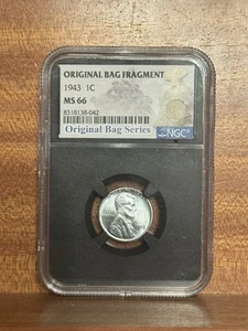 NGC MS-66 1943 1C Steel Lincoln Penny Original Bag Series - Picture 1 of 2