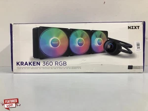 NZXT Kraken Elite RGB 360 AIO CPU Liquid Cooler 360mm RGB CORE VENTILATEURS ET UN PC MON - Photo 1/4