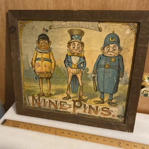 TAPA DE CAJA ENMARCADA (solo) para un JUEGO DE PRENDEDORES BROWNIE PALMER COX MCLOUGHLIN BROTHERS - Imagen 1 de 15