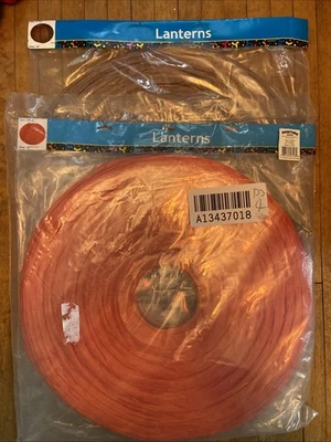 "6 piezas linternas de papel redondas naranja y 6 marrones 18"" linterna de papel decoración de fiesta" Foto 1 de 4