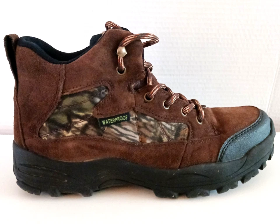 Game Winner Run-N Gun Hiker Camo Leather Nylon Mens Waterproof Boots Size  10M - Image 1 of 4