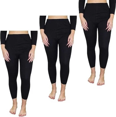 Mujeres Damas Ropa Interior Térmica Larga Jane Johns Leggings Parte Inferior Invierno Cálido Foto 1 de 4