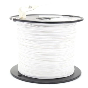 20AWG Solid Conductor Silver Plated Copper, PTFE Insulated Wire, White, 100ft - Picture 1 of 4