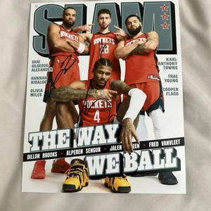 Houston Rockets Signed Proof Slam Photo 8 By 10 Jalen Green Sengun Brooks - Picture 1 of 3