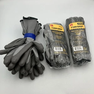 FIRM GRIP 4 pack (3) Polyurethane Coated Crew Pack - Work Garden Gloves L 65342 - Picture 1 of 3