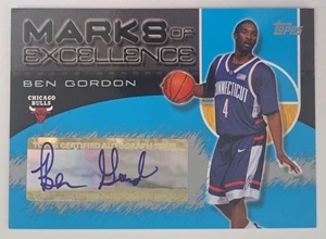 2004-05 Topps Basketball BEN GORDON Marks of Excellence Rookie Auto SP RC UConn - Bild 1 von 3