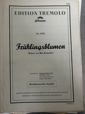 Frühlingsblumen Walzer Kettnaker + 2. Stimme Diatonische Handharmonika Noten - Bild 1 von 2