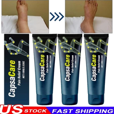 Crema de masaje neuropatía CapsaCare EE. UU. - Alivio calmante del dolor nervioso 100 g Foto 1 de 4