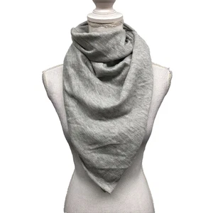 J Crew Cashmere Scarf Shawl Womens 36x31 Gray Minimalist Classic Cottagecore - Picture 1 of 10