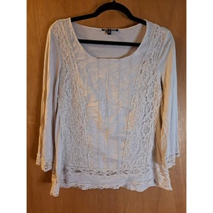 Women's Cable and Gauge Tan Blouse Size M   - Picture 1 of 9