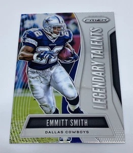 EMMITT SMITH COWBOYS 2019 PRIZM FOOTBALL LEGENDARY TALENTS INSERT CARD - Picture 1 of 2