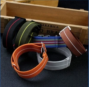 Marine Nylon watch strap NATO elastic paratrooper watch strap 20 22 mm UK Stock - Picture 1 of 39