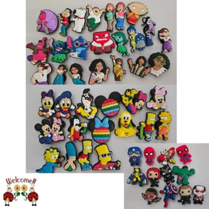 CHILDREN ADULT DISNEY MARVEL SIMPSONS MOVIE SHOWS CARTOON JIBBITZ SHOE CHARM 4w - Picture 1 of 52