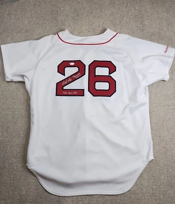 JSA VINTAGE WADE BOGGS SIGNED MULTI INSCRIBED BOSTON RED SOX  RAWLINGS JERSEY - Image 1 of 4