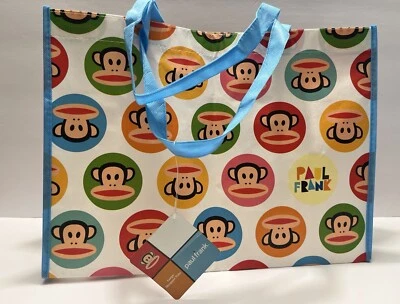 Bolso de Mano Paul Frank Grande Shopper Ecológico Nuevo con Etiquetas 16" x 12" Reutilizable Lavable Foto 1 de 4