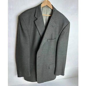 Men's 100% Pure Wool Sport Coat Blazer Jacket Gray Size 44R Regular Classic - Picture 1 of 7