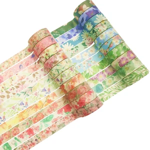 20 Rolls Flower Washi Tape Set, 15Mm Floral Washi Tape for Bullet Journal, Maski - Picture 1 of 7