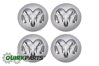 94-11 RAM DAKOTA DURANGO JOURNEY WHEEL CENTER CAPS SET OF 4 CHROME OEM MOPAR - Image 1 of 4