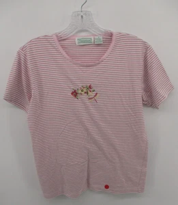 Shenanigans Small Short Sleeve Crew Neck Striped Shirt - Flawed - Picture 1 of 11