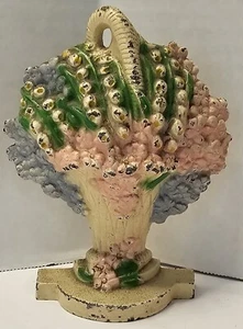 Antique Hubley Cast Iron Door Stop #473 "Phlox & Lilies of the Valley" - Picture 1 of 4