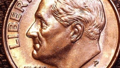 1998 P Roosevelt Dime-Die Clash Error on both sides - Image 1 of 4