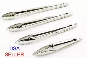 Stainless Steel Tongs 10" 12" 14" 16" Multi-Purpose Kitchen Tongs Kitchen Tool - Picture 1 of 6
