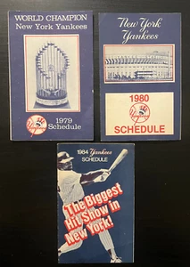 3 horarios de los Yankee de Nueva York 1979 1980 1984 talla grande - Imagen 1 de 2