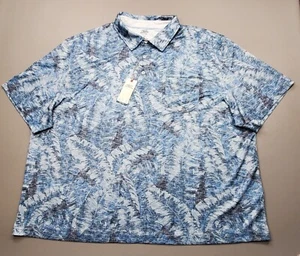 New Men's 4XL Big & Tall IZOD Saltwater Relaxed Classics Tropical Polo Shirt - Picture 1 of 7