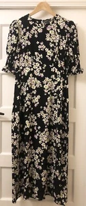 Nobody’s Child Luna Midi Dress Size 10 Black Floral