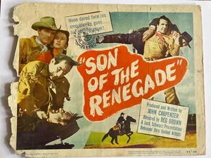 Son of the Renegade 1953 Vintage Lobby Card Cowboy Western Movie Film Display - Picture 1 of 2